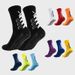 Sport Socks Mid Tube Non Slip Dotted Football Socks Mesh Breathable Cushioning Training Basketball Sports Socks_vogvips.com