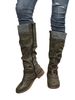 Women's Knee High Boots Side Zipper Chunky Low Heel Knight Boots_vogvips.com