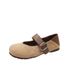 Korean-style Round-toe Suede Single-strap Women's Shoes, 2026 New Autumn Vintage Leopard Print Fashionable Mary Jane_vogvips.com