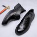 Spring Breathable 2025 New Trend Casual Genuine Thick Sole British Business Formal Men's Leather Shoes_vogvips.com
