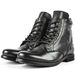 Men’s Shoes Knight Series Polished Two Tone Side Zipper Plus Size Knight Boots Mens Leather Boots_vogvips.com