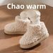 High Heel Shoes Women Winter Warm Plush Thick Sole Soft Indoor Home Non-Slip Cotton Slippers For Outdoor Wear_vogvips.com