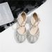 MTX Pearl Princess 2025 Spring New Children's Hollow Closed-Toe High Heel Sandals Little Girls' Performance Dress Shoes_vogvips.com