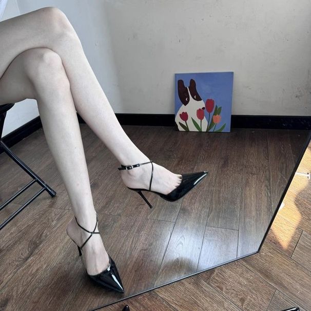 Stiletto Pointed Toe Outdoor Versatile Casual Comfortable 2024 Summer Fashion Niche Design Solid Color High Heel Sandals_vogvips.com