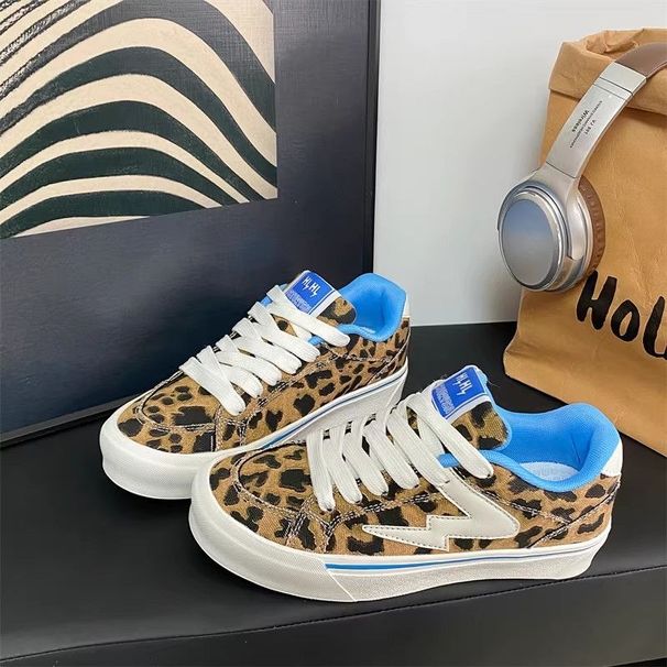 Women's Classic Trendy Fashion Casual Skateboard Shoes Leopard Print Preppy Style Comfortable Spring/Summer_vogvips.com