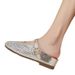 Extremely Stylish Women's Closed-toe Sandals 2026 Summer Model, Hollowed-out With Rhinestones, Slip-on, Breathable Mule_vogvips.com