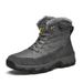Leather Men's Snow Boots Fleece Cold-proof And Warm Thick-soled Outdoor Men's Shoes High-top Boots Cotton Shoes_vogvips.com