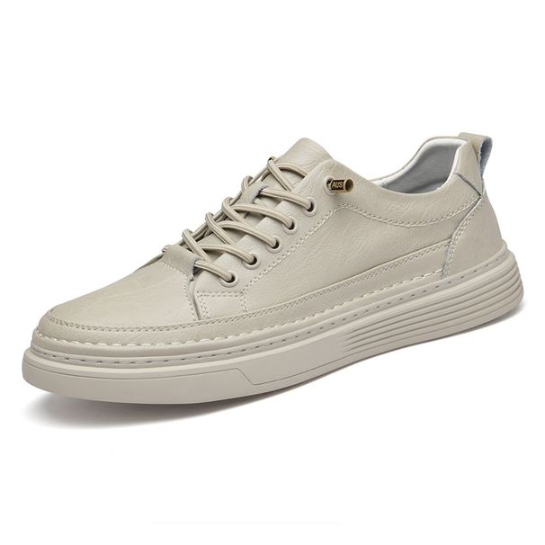Retro Men's Board Shoes Platform Low-top Casual Shoes Small Leather Shoes Men_vogvips.com