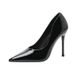 Black High-heeled With Thin Heels, New Versatile Work Shoes, Trendy And Stylish Pointed-toe, High-end Design Patent_vogvips.com