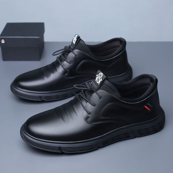 2025 Spring New Men's Business Casual Soft Sole Comfortable Trendy Fashion Small Leather Shoes For Men_vogvips.com