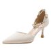Cheongsam-inspired Niche High-heeled Shoes For Women, 2026 Summer, Pointed Toe, Thin Heel, Pearl Strap, Hollowed-out,_vogvips.com