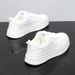 Men's Spring Summer Breathable Casual Sporty Platform Sneakers Height Increasing Thick Sole White Trendy D29_vogvips.com