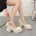 Style Round Head White Pearl Thick Heel Mary Jane Heels Women's Spring And Autumn Retro Niche Jk Small Leather Shoes_vogvips.com