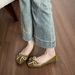 French Square Head Single Shoes Female Shallow Mouth Fairy Bow Pearl Flat Beanie Shoes_vogvips.com
