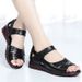 Mom Sandals Women's Outer Wear Casual Soft Sole Medium And Old Women's Shoes Flat Heel Comfortable Non-slip Women's Sandals Foreign Style_vogvips.com