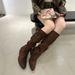 Elegant Queen Style Dark French Minimalist Lazy Slouch 2025 Winter Full Aura High Boots_vogvips.com