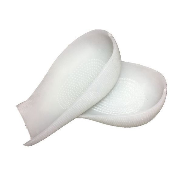 Height Enhancing Insoles In Socks Silicone Invisible Height Enhancing Pads White Elastic_vogvips.com