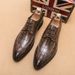 New Men's Brown Business Casual Derby Shoes British Style Lace-up Versatile Brock Men's Shoes Black Suit Banquet Dress Groom Wedding Shoes_vogvips.com