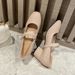 Spring 2026 And Autumn New Mary Jane Pearl Versatile French Style Chunky Heel Single Shoes Women's Mid-Heel Genuine Mid-_vogvips.com