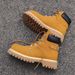Retro Tooling Martin Boots Outdoor Casual Rhubarb Boots Thick-soled Heightening Locomotive Wind Japanese Short Boots_vogvips.com