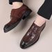 Men's leather shoes Business dress men's shoes casual men's leather soft leather and velvet shoes pointed cotton shoes_vogvips.com