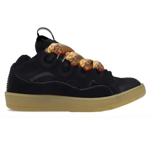 Designer Brand Top Quality Leather Curb Sneakers Emed Calfskin Stripe Stretch Cotton Low S Mens Womens Flat Bottoms_vogvips.com