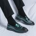 Euro Step Large Size 46 New Pointed Toe Leather Shoes For Men Trendy Sequin Boots British Style Nightclub Dress Loafers_vogvips.com