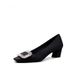 Factory Direct Sale RV Satin Chunky Heel Women's Shoes, Square Toe, Rhinestone, Versatile Low-Cut, Low-Heel, Medium-Heel_vogvips.com