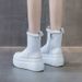 Women's Short 2025 Winter New Fleece-Lined Real Fur Warm Snow Thick Sole Platform Leather Mid-Calf Simple Boots_vogvips.com