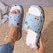 New Large One Word Drag Pattern Versatile Thick Bottom Height Increase Outdoor Wear Casual Beach Vacation Cool Slippers_vogvips.com