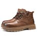 Outdoor Casual Leather Thick-soled Couple Wear-resistant Martin Boots Thickened To Keep Warm_vogvips.com