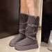 Tall Snow Boots Women's Fleece Fleece Long Tube Thick Bottom But Knee Belt Buckle Snow Cotton Boots_vogvips.com