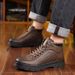 High-top 2025 New Autumn Sports Casual Men's Leather Martin Boots Outdoor Motorcycle Work Shoes_vogvips.com