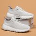 Spring Lace Up Cushioned Running For Men And Women Large Size Flyknit Casual Sports Shoes Sneakers_vogvips.com