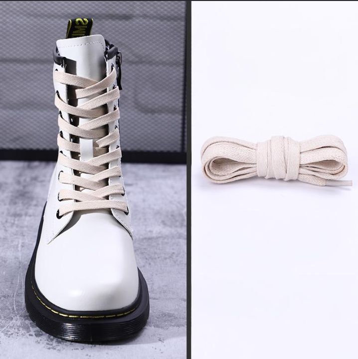 Shoe Accessories leather shoe laces flat men's and women's Martin boots sports casual white black brown khaki shoe laces_vogvips.com