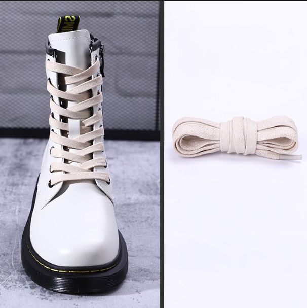 Shoe Accessories leather shoe laces flat men's and women's Martin boots sports casual white black brown khaki shoe laces_vogvips.com