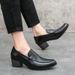 Men's Classic Retro Heels Men's Shoes European And American Business Banquet Heels Brown British Style Casual Suit Leather Shoes_vogvips.com