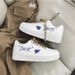 ShoeVault New Niche Design Graffiti Sneakers Couple Versatile Student Retro Men's Casual Sports Women's White Shoes_vogvips.com