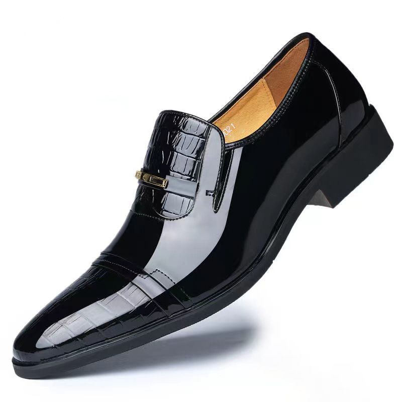 Men's Fashion Gradient Loafers - Breathable Business Casual Shoes With Rubber Sole (Sizes 38-48, Black/Brown)_vogvips.com