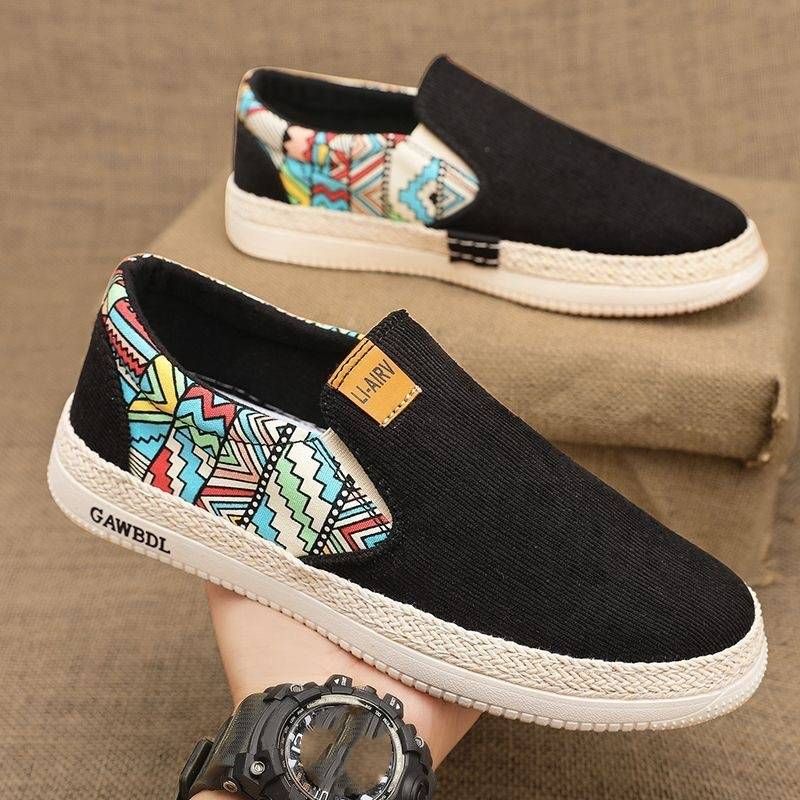 Summer Cloth Shoes For Men 2025-1 New Sporty And Casual Canvas Shoes For Men With A Thousand-layer Sole_vogvips.com