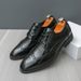New Fashion Men's British Black Business Casual Loafer Shoes Daily Driving Office Leather Shoes One Foot Pedal Lazy Brown Banquet Dress Wedding Men's_vogvips.com