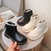 Children's Short Boots, Autumn And Winter 2025 New Style, Girls' Martin Boots, Lined, Girls' Cotton Boots, Warm, Runway Baby Boots, Fashionable_vogvips.com