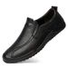 Large Size Loafers Men's Casual Two Wear Beanie Shoes Work Leather Shoes_vogvips.com