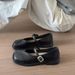 French Evening Wind Silver Mary Jane Shoes Women's Skirt Loafer Small Leather Shoes Flat Shoes_vogvips.com