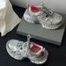 High-End Silver Dad Shoes For Women 2025 Spring And Autumn New Platform Thick-Soled Height-Increasing Niche Casual_vogvips.com