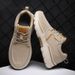 Euro Step Large Size Casual For Men Thick Sole Wide Toe Lace-up Outdoor Sports Canvas Shoes_vogvips.com