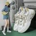 Women's Summer Breathable Mesh Women's Thin Sports New Versatile Dad White Shoes_vogvips.com