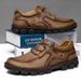Euro Step Australian Casual For Men Genuine Leather Sports Outdoor Hiking Large Size Thick Soft Sole Handmade Shoes_vogvips.com