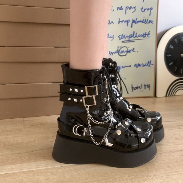 Thick-Soled Sweet Cool Design Martin For Women 2024 Autumn New British Style Motorcycle Versatile Street-Friendly_vogvips.com