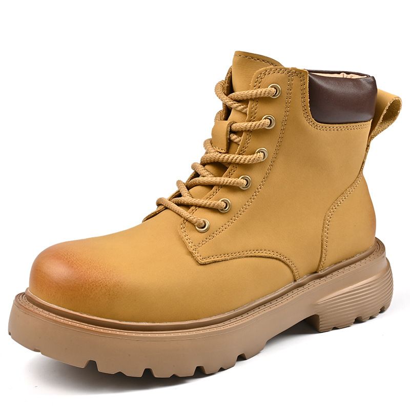 Wave Height Increase Lightweight Casual Men's Short Boots Fashionable Versatile Wear Comfortable_vogvips.com